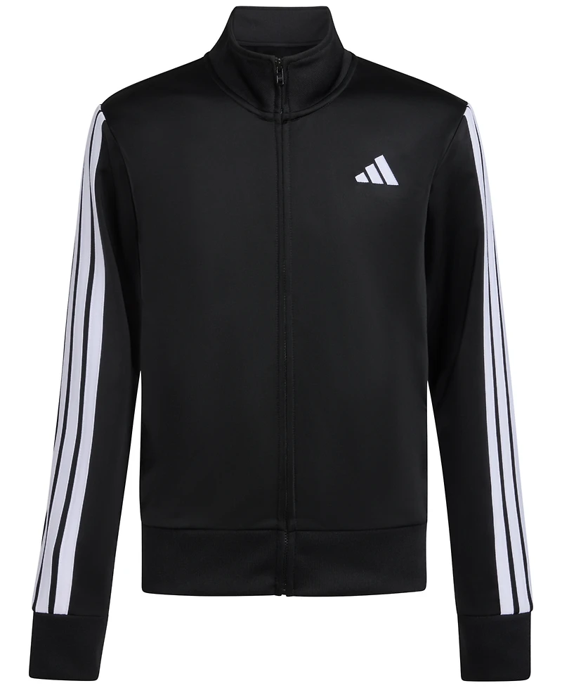 adidas Big Boys Long-Sleeve Full-Zip Essential Tricot Jacket