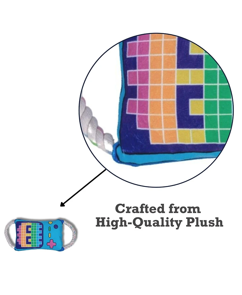 Retro Gamer Plush Dog Toy – with Squeaker & Crinkle Paper for Fun Play, Durable for Chewing, Perfect for Playtime and Cuddles