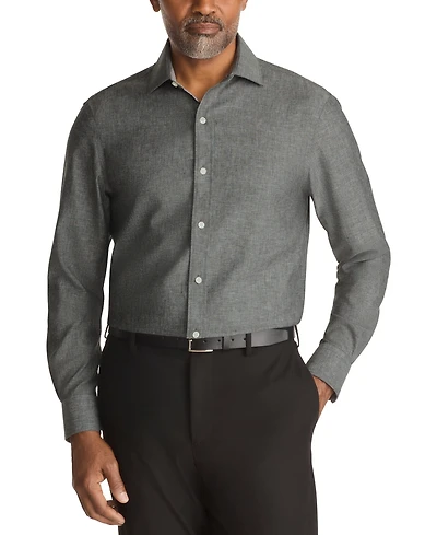 Tommy Hilfiger Mens Regular Fit Linen Dress Shirt