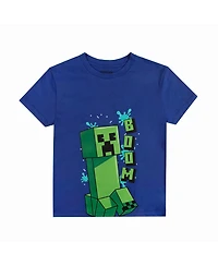Minecraft Big Boys Creepers And Character Heads Crew Neck Short Sleeve 4pk Tees-xl