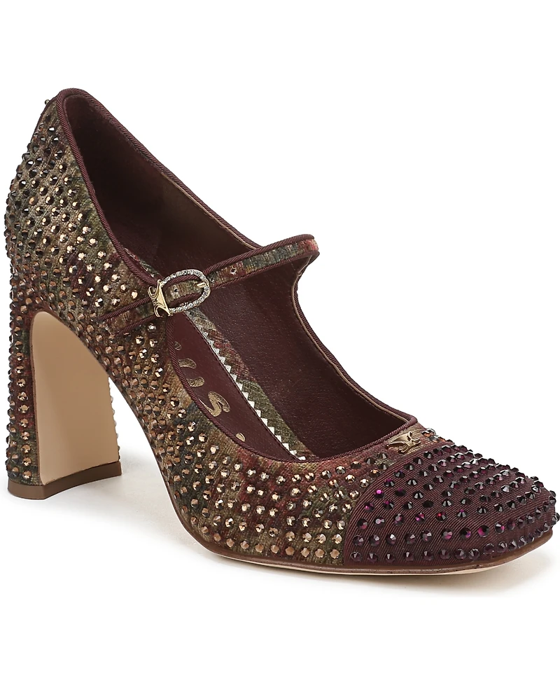 Circus Ny by Sam Edelman Women's Elora Glitz Blade-Heel Mary-Jane Pumps