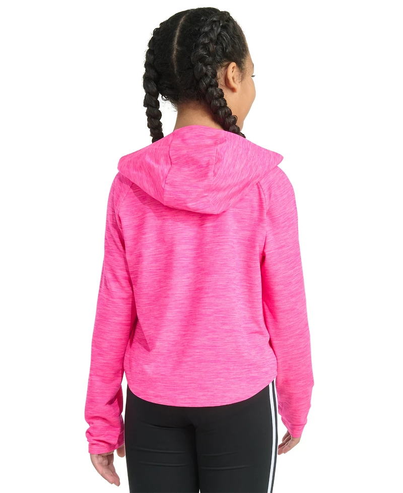 adidas Big Girls Long-Sleeve Hooded Melange Top