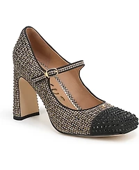Circus Ny by Sam Edelman Women's Elora Glitz Blade-Heel Mary-Jane Pumps