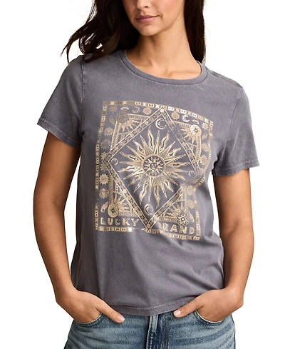 Lucky Brand Women's Celestial Frame Classic T-Shirt