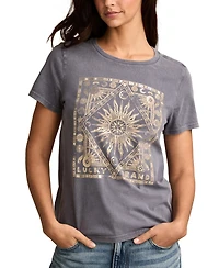 Lucky Brand Women's Celestial Frame Classic T-Shirt