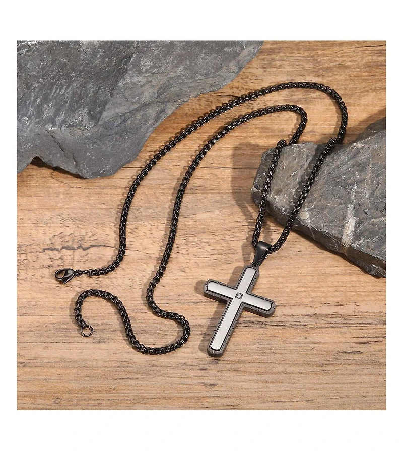 Anna Zuckerman Ebon Cross Necklace