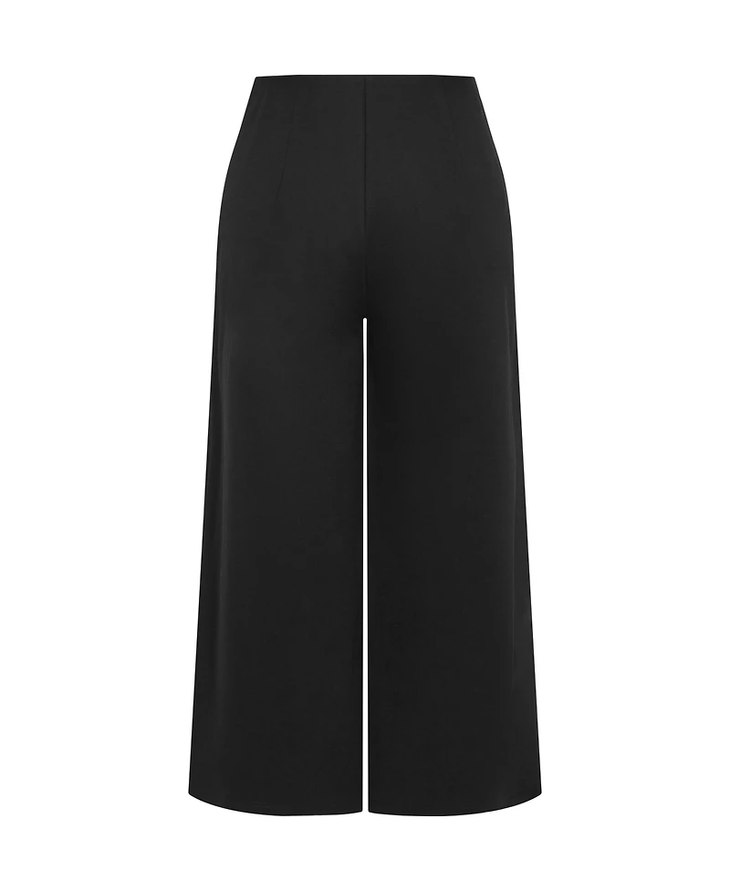 City Chic Plus Ponte Wide Leg Pant
