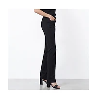 Etcetera Women's Colorful Black with Pinstripes Pants Conversation