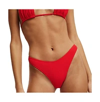 Cotton On Women's Refined High Side Brazilian Bikini Bottom