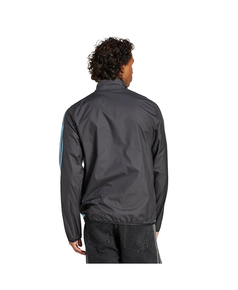 Adidas Men's Black/Light Blue Minnesota United Fc 2025 Anthem Reversible Full-Zip Jacket