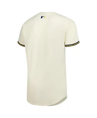 Nike Men's Cream Milwaukee Brewers Home Elite Jersey