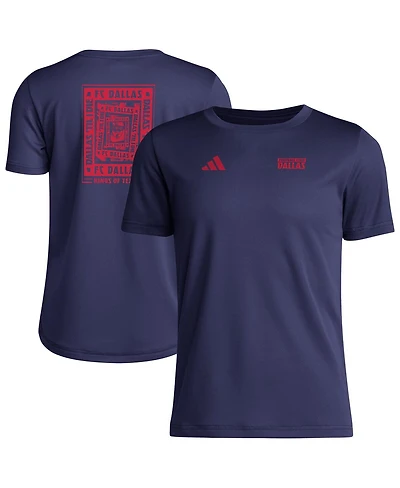 Adidas Big Boys and Girls Navy Fc Dallas Local Wrap T-Shirt