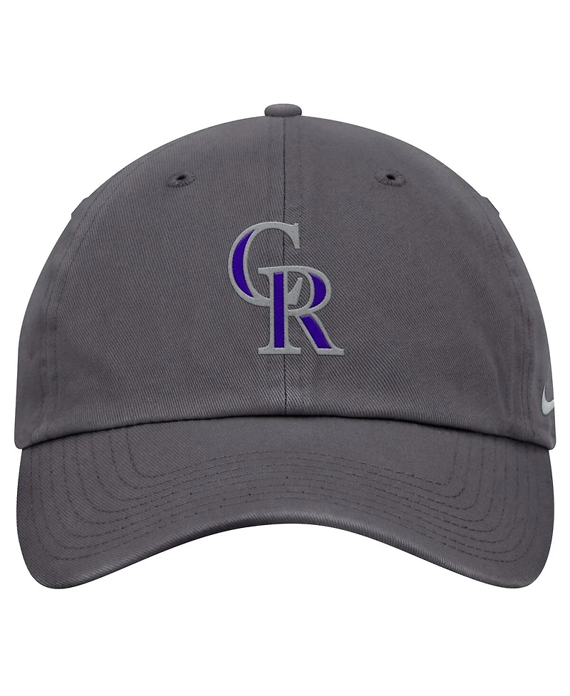 Nike Men's Gray Colorado Rockies Club Adjustable Hat