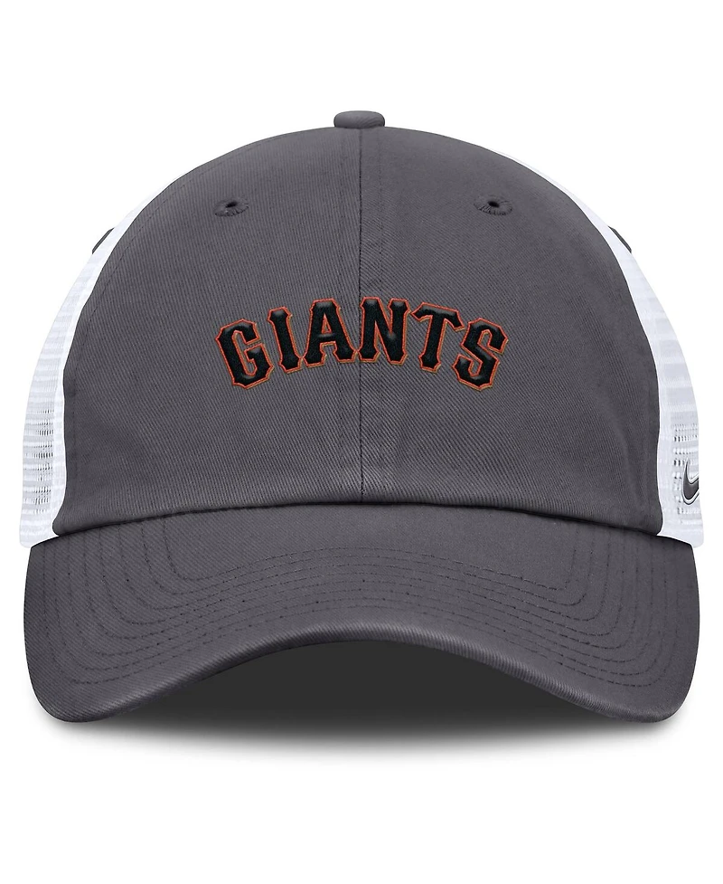 Nike Men's Gray San Francisco Giants Wordmark Club Adjustable Trucker Hat