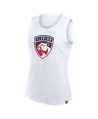 Fanatics Women's White Florida Panthers Slub Tank Top