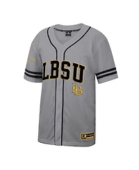 Colosseum Men's Gray Cal State Long Beach the Free Spirited Baseball Jersey