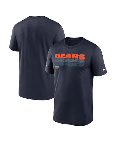 Nike Men's Navy Chicago Bears Sideline Legend Performance T-Shirt