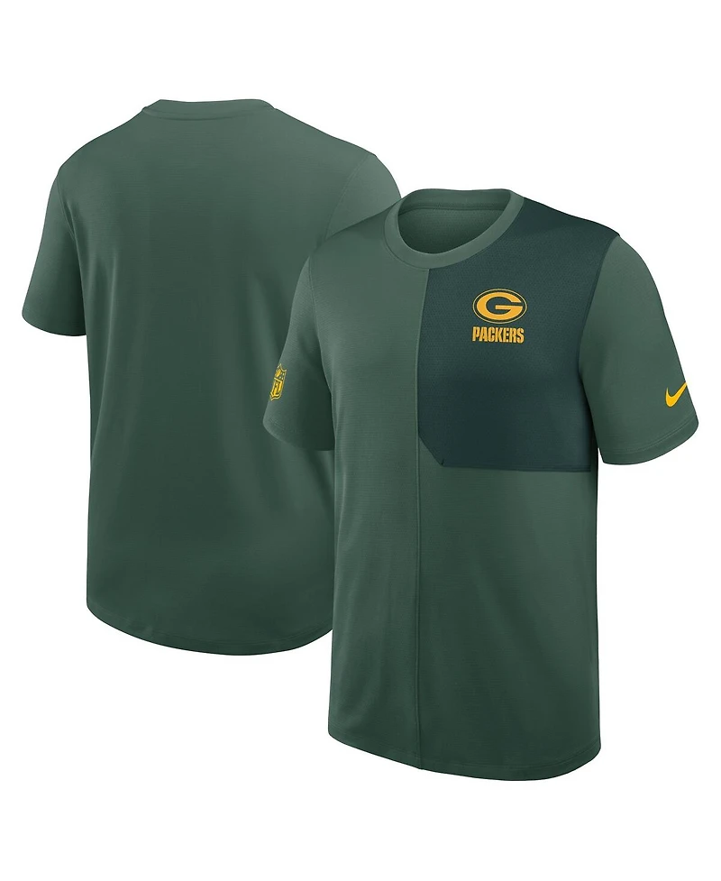 Nike Men's Green Bay Packers Sideline Uv Performance Coach T-Shirt