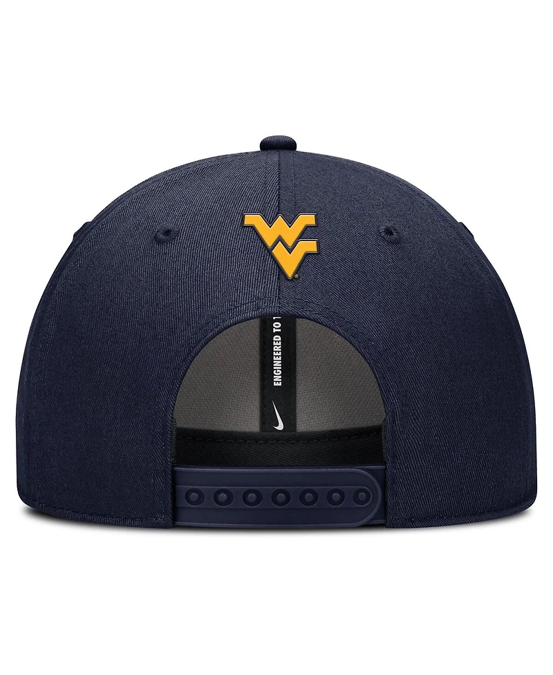 Nike Men's Navy West Virginia Mountaineers Rise Practice Adjustable Hat