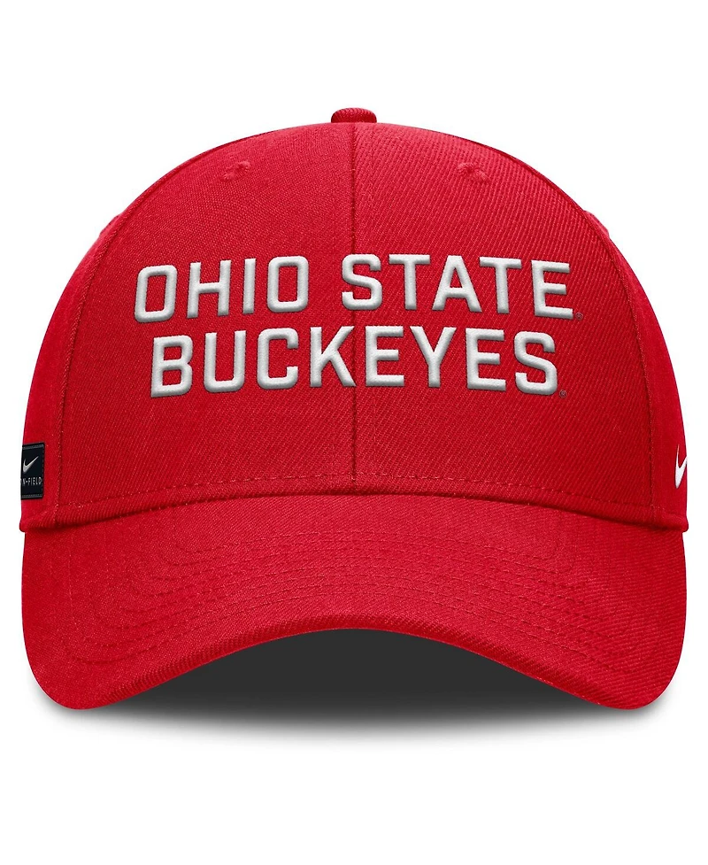 Nike Men's Scarlet Ohio State Buckeyes Rise Practice Adjustable Hat