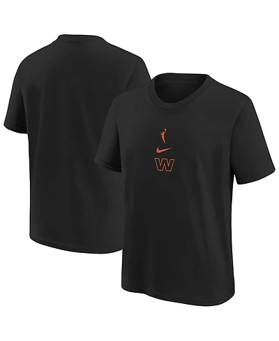 Nike Big Boys and Girls Black Wnba Essential Logo T-Shirt