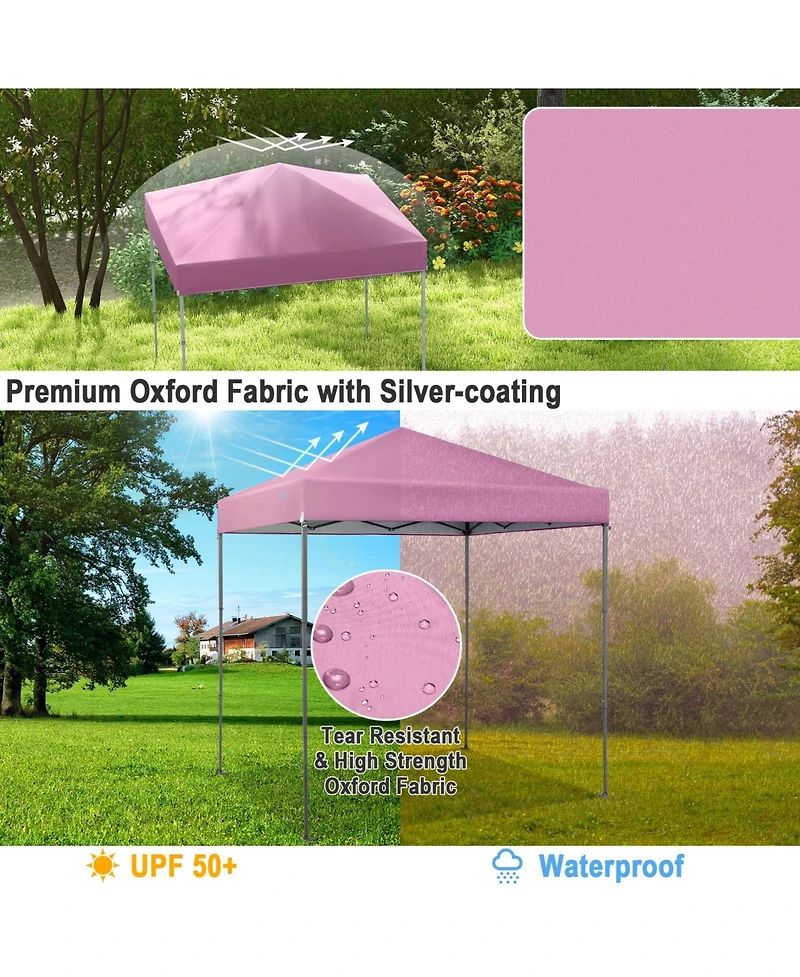 6.6 x 6.6 Feet Outdoor Pop-up Canopy Tent with Upf 50+ Sun Protection