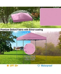 6.6 x 6.6 Feet Outdoor Pop-up Canopy Tent with Upf 50+ Sun Protection
