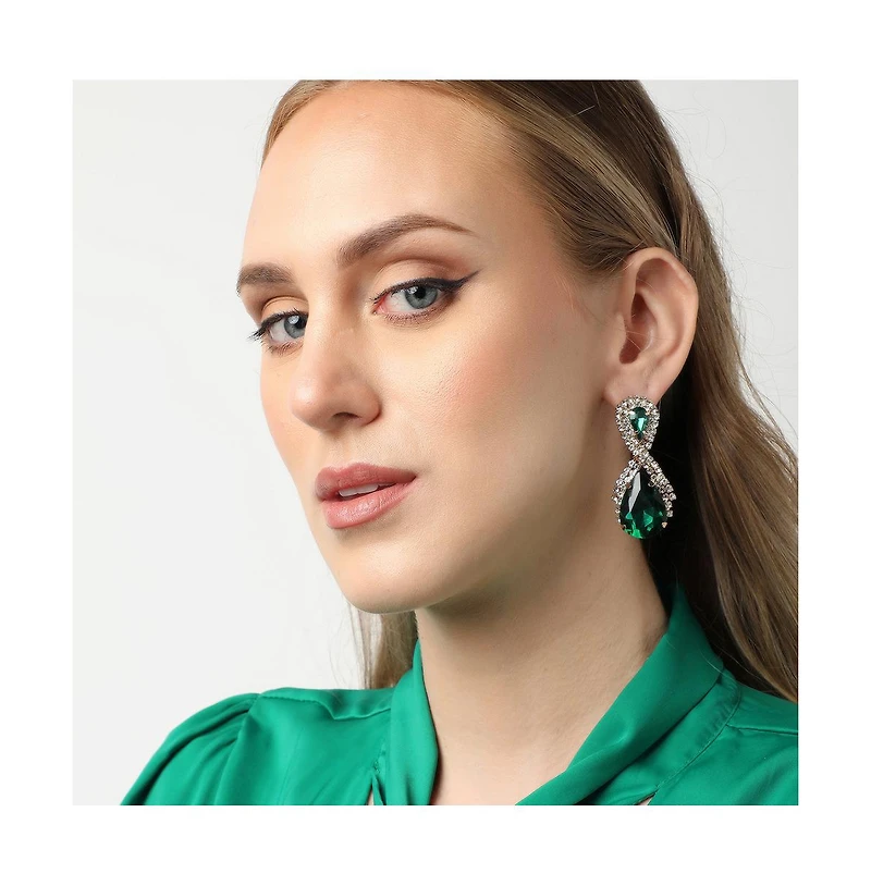Sohi Teardrop Stone Drop Earrings