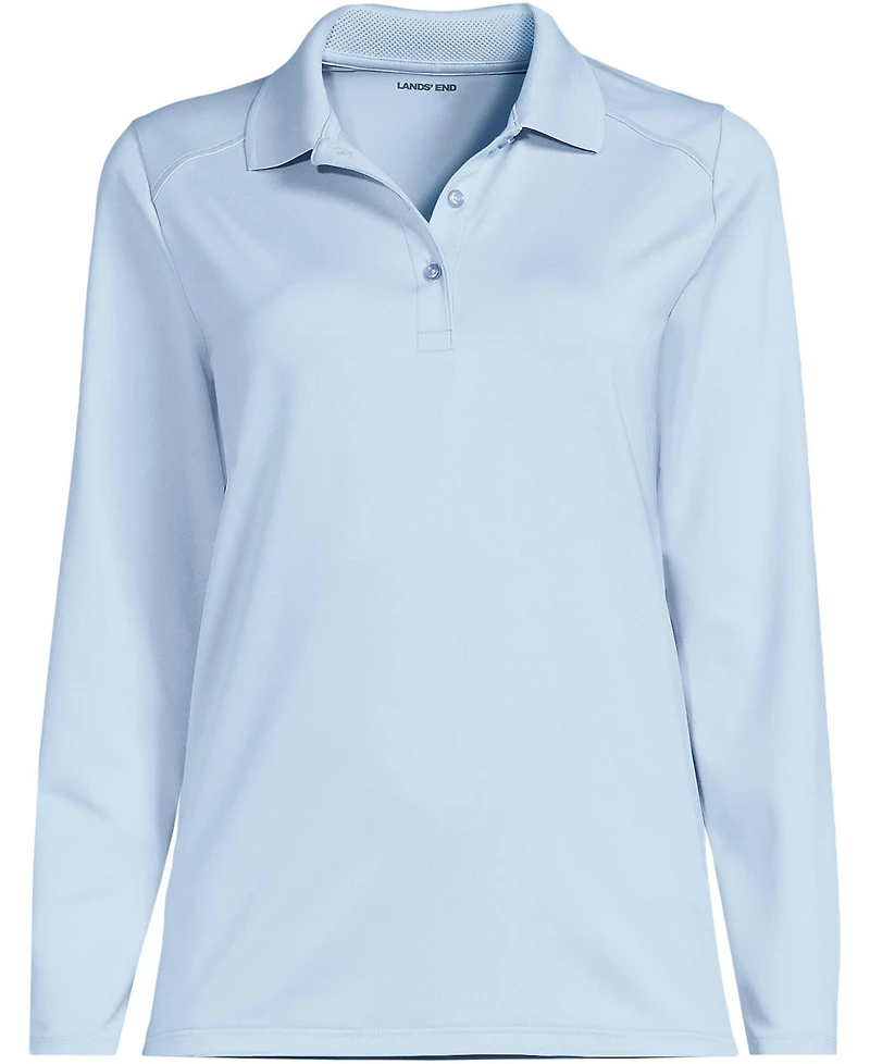 Lands' End Women's Long Sleeve Feminine Fit Rapid Dry Polo Shirt
