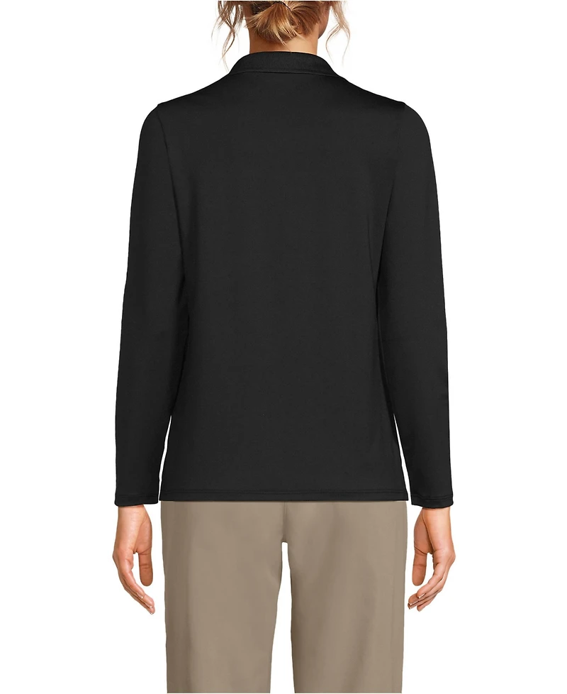 Lands' End Women's Long Sleeve Feminine Fit Rapid Dry Polo Shirt