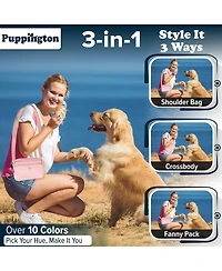 Puppington Walk Star Kit: 3-in-1 Dog Bag plus Matching 90 Refill Bags