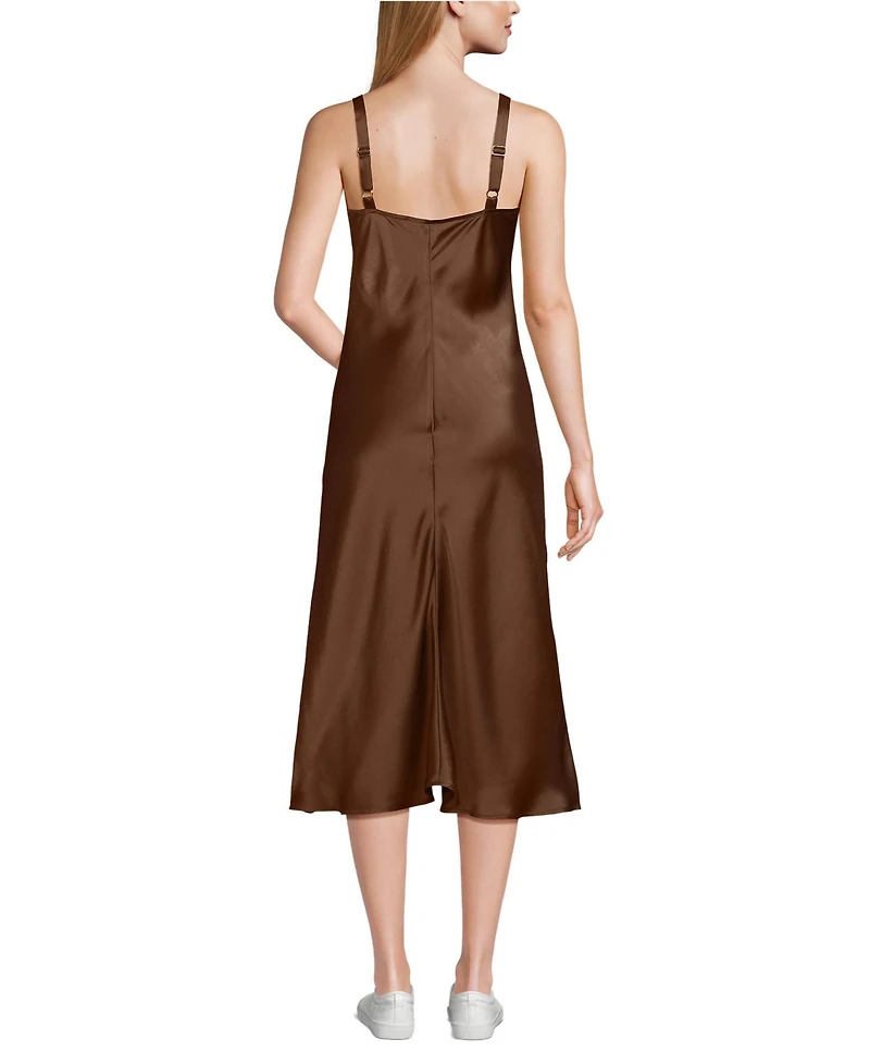 Lands' End Women's Satin Slip Dress
