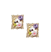 Sohi Floral-Portrait Drop Earrings