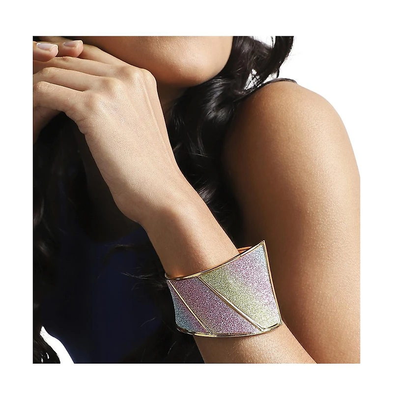 Sohi Crystal Ombre Cuff Bracelet