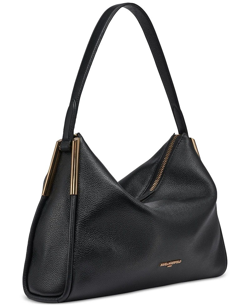 Karl Lagerfeld Paris Valerie Large Leather Hobo Bag