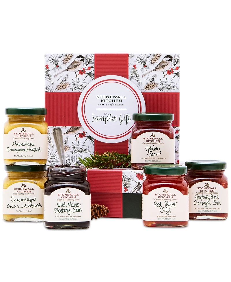 Stonewall Kitchen Holiday Sampler Collection Gift Box, 6 Piece Set