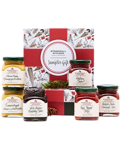Stonewall Kitchen Holiday Sampler Collection Gift Box, 6 Piece Set