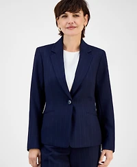 Le Suit Women's Notch-Collar One-Button Pantsuit Set, Regular & Petite