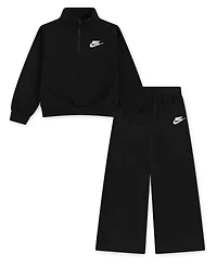 Nike Little Girls 2-Piece Wide Leg Club Fleece Top and Pants Set