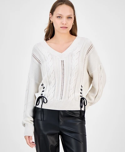 Boss Orange Women's Side-Stitch Cable-Knit Sweater