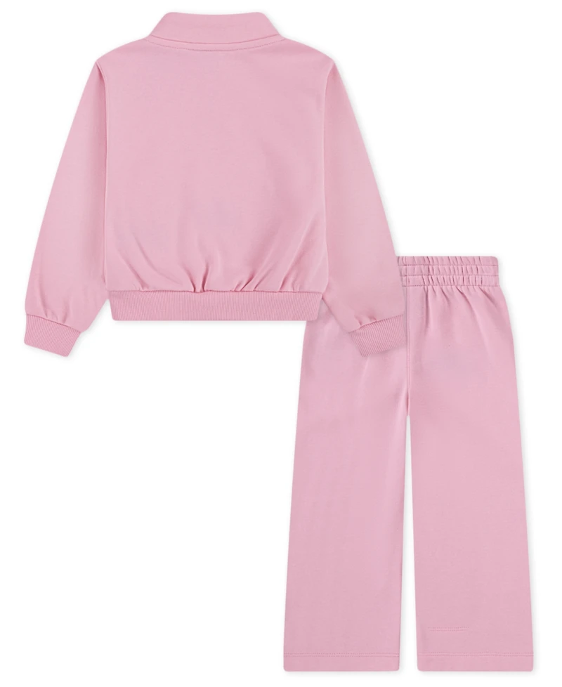 Nike Toddler Girls 2-Piece Wide Leg Club Fleece Top and Pants Set