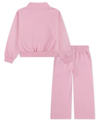 Nike Toddler Girls 2-Piece Wide Leg Club Fleece Top and Pants Set
