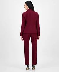 Le Suit Women's Notched Collar One-Button Pantsuit