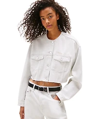 Tommy Jeans Women's Oversize Collarless Crop Jacket