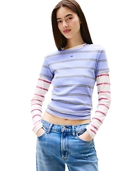 Tommy Jeans Women's Slim Essential Ribbed Badge T-Shirt