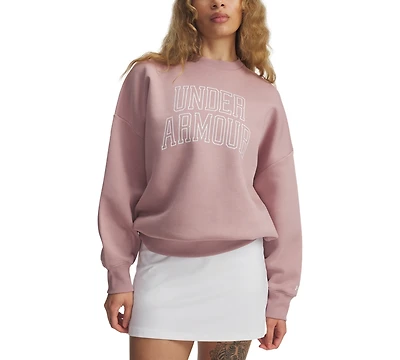 Under Armour Women's Rival Fleece Oversized Varsity Sweatshirt