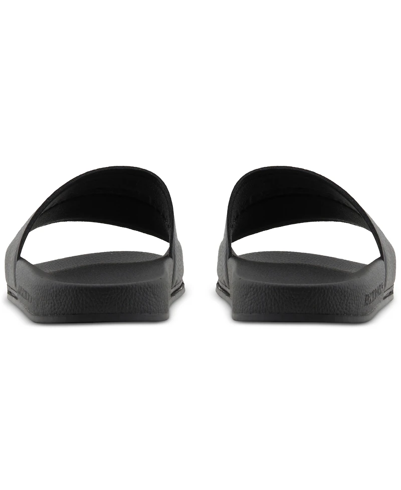 A|X Armani Exchange Men's Logo Embossed Slip-On Slide Sandals