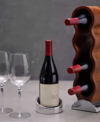 Nambe Tilt Wine Coaster, 4.5" x 2.5"