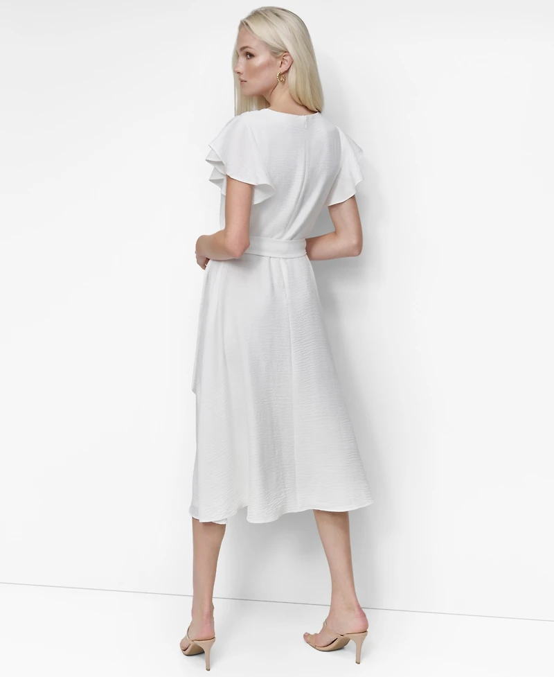 Dkny Women's Flutter-sleeve Midi Dress