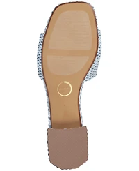 Journee Collection Women's Justina Ornamented Raffia Slide Sandals